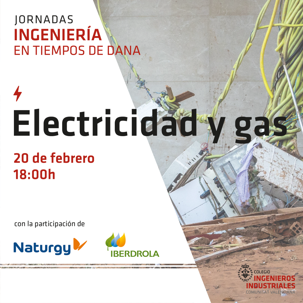 Primera Jornada “Ingeniería en tiempos de DANA” en los sectores Eléctrico y Gasista